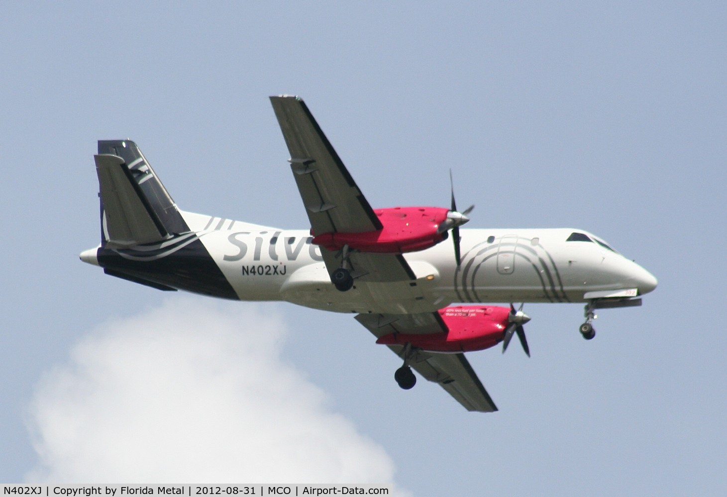 N402XJ, 1996 Saab 340B+ C/N 340B-402, Silver Saab 340