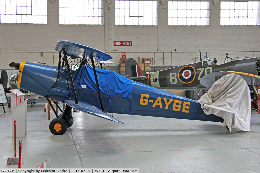 G-AYGE, 1946 Stampe-Vertongen SV-4C C/N 242, Stampe-Vertongen SV-4C. At The Imperial War Museum, Duxford. July 2013.