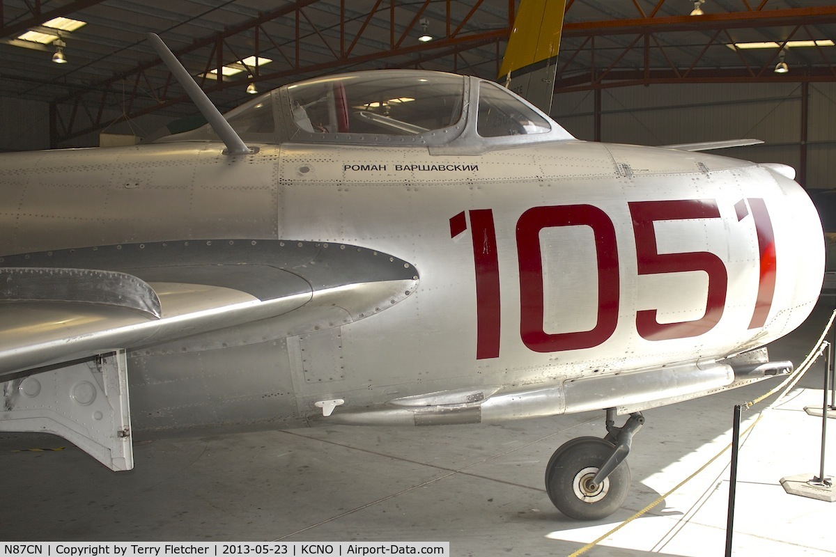 N87CN, Mikoyan-Gurevich MiG-15 C/N 910-51, At Planes of Fame Museum , Chino , California