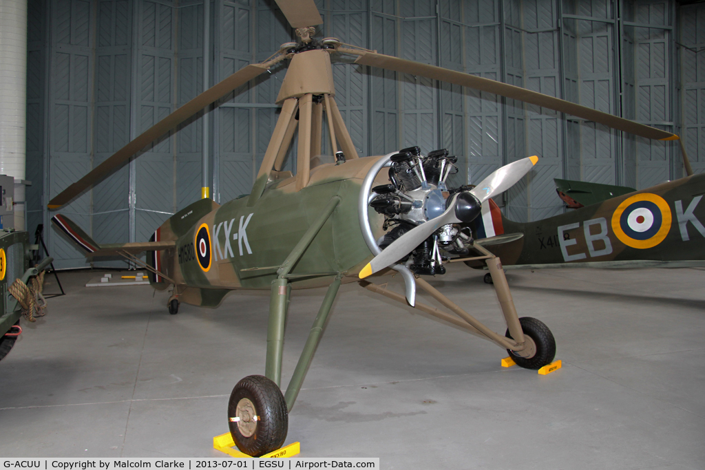 G-ACUU, 1934 Avro 671 Rota I (Cierva C-30A) C/N 726, Avro 671 Rota I (Cierva C-30A) at the Imperial War Museum, Duxford July 2013.
