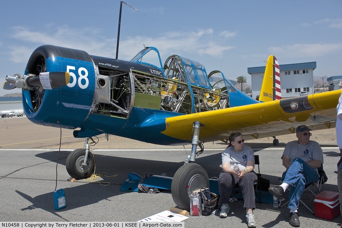 N10458, 1941 Consolidated Vultee BT-13A C/N 2775, Static Park - 2013 Wings over Gillespie Airshow , San Diego , CA