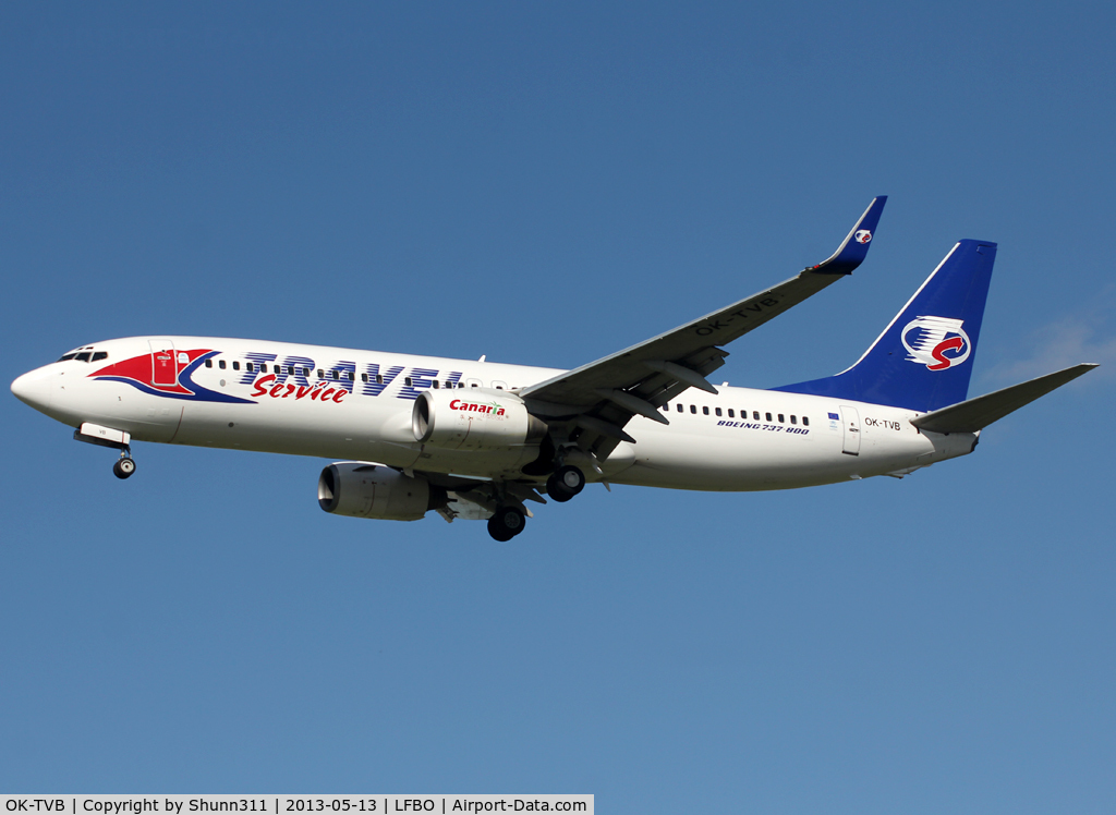 OK-TVB, 2001 Boeing 737-8CX C/N 32362, Landing rwy 32L