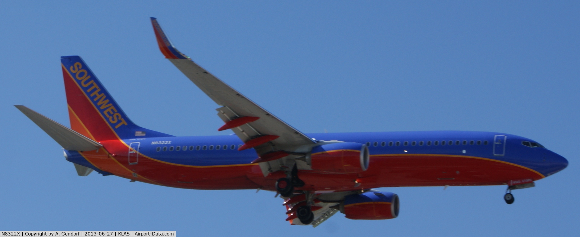 N8322X, 2012 Boeing 737-8H4 C/N 36997, Southwest, seen here on short finals at Las Vegas Int´l(KLAS)