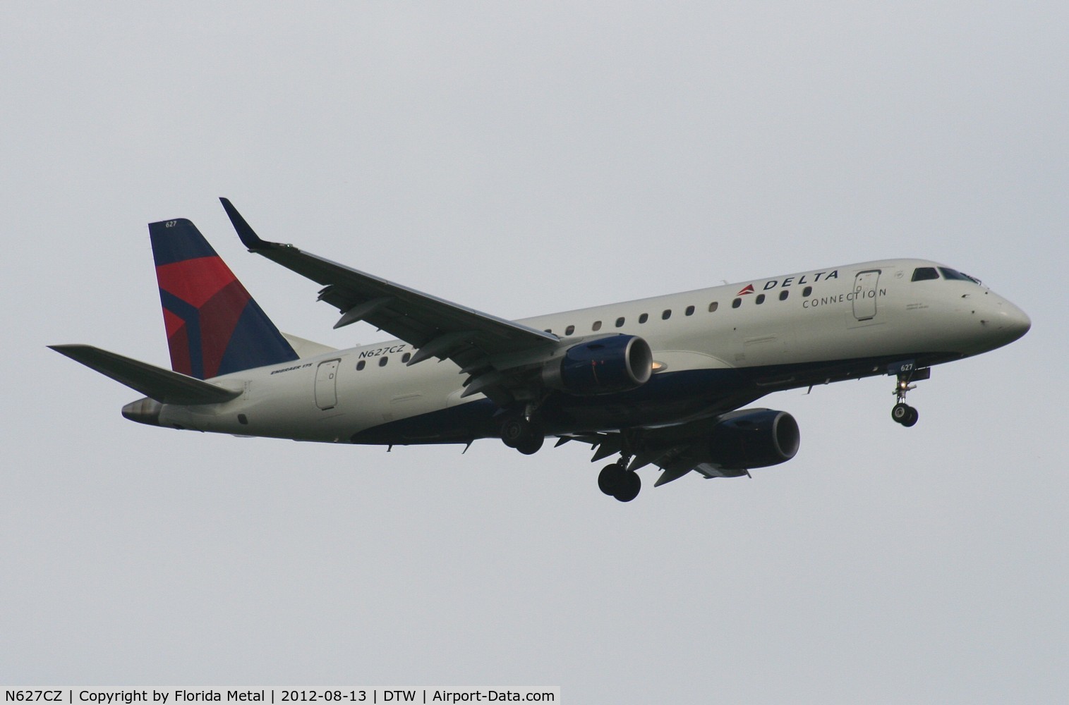 N627CZ, 2008 Embraer 175LR (ERJ-170-200LR) C/N 17000229, Compass E175