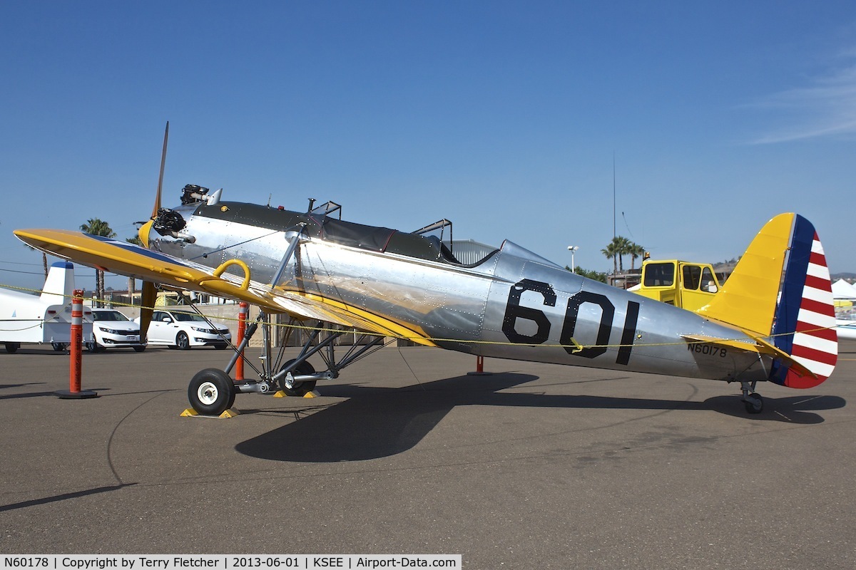 N60178, 1942 Ryan Aeronautical ST3KR C/N 2184, At 2013 Wings Over Gillespie Airshow , San Diego , California , ex 41-20975