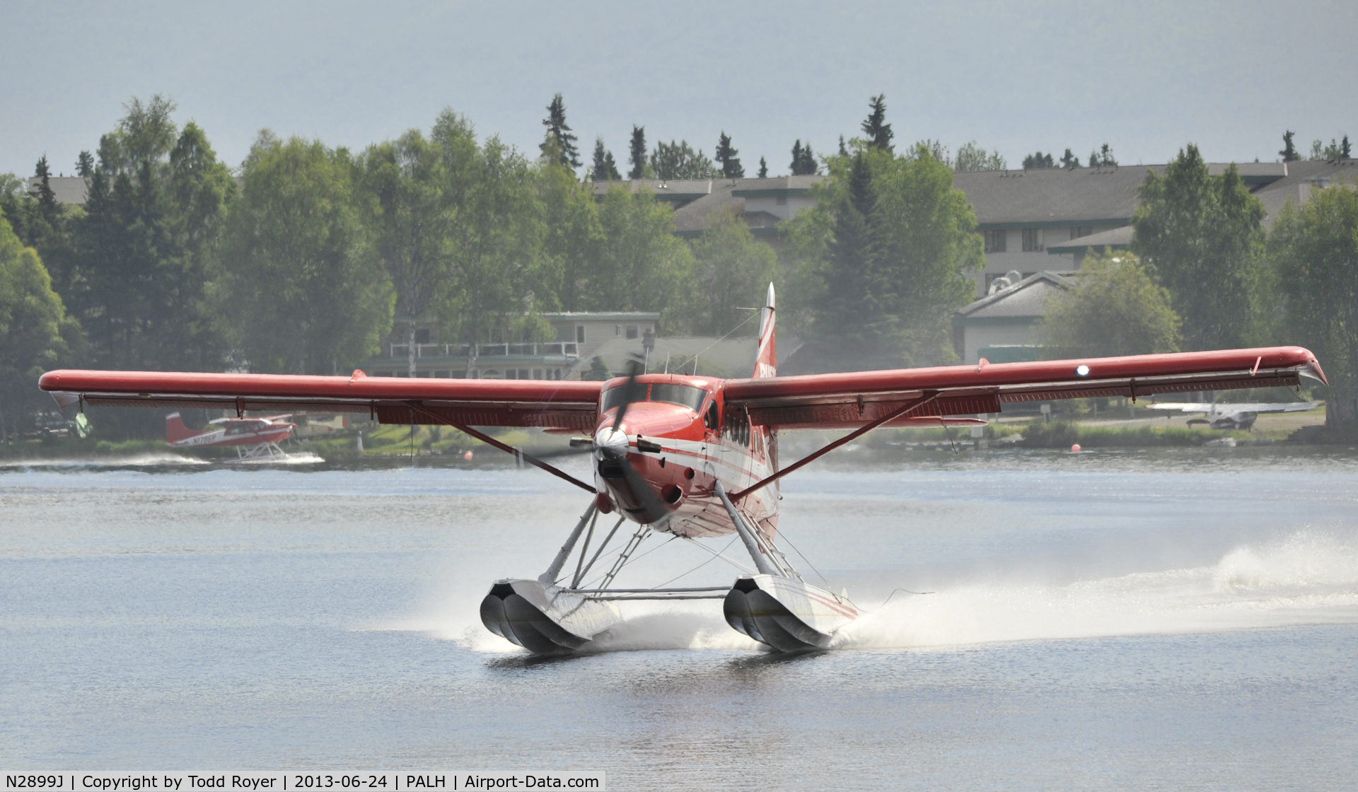 N2899J, 1961 De Havilland Canada DHC-3 Turbo Otter C/N 425, Departing Lake Hood Seaplane Base