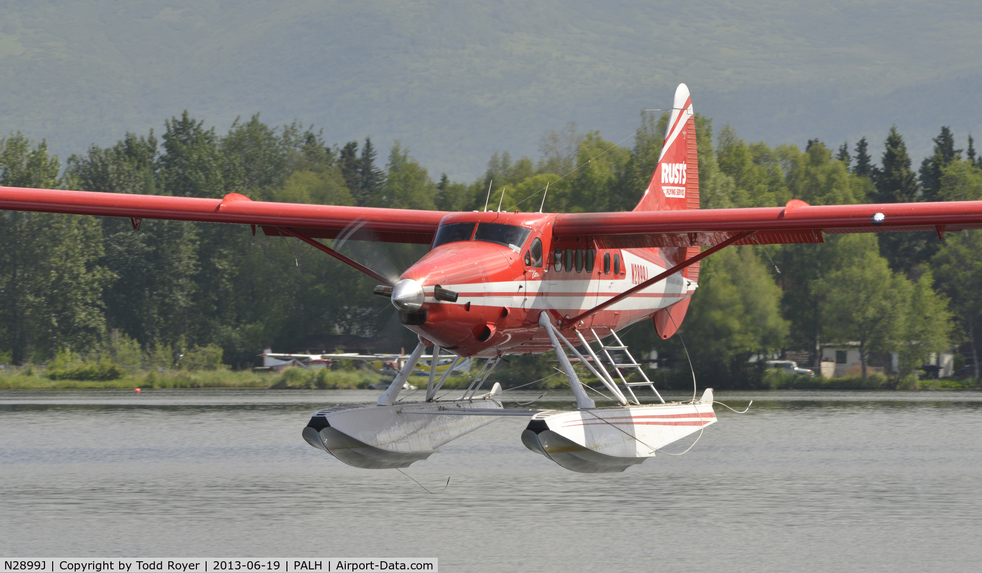 N2899J, 1961 De Havilland Canada DHC-3 Turbo Otter C/N 425, Departing Lake Hood