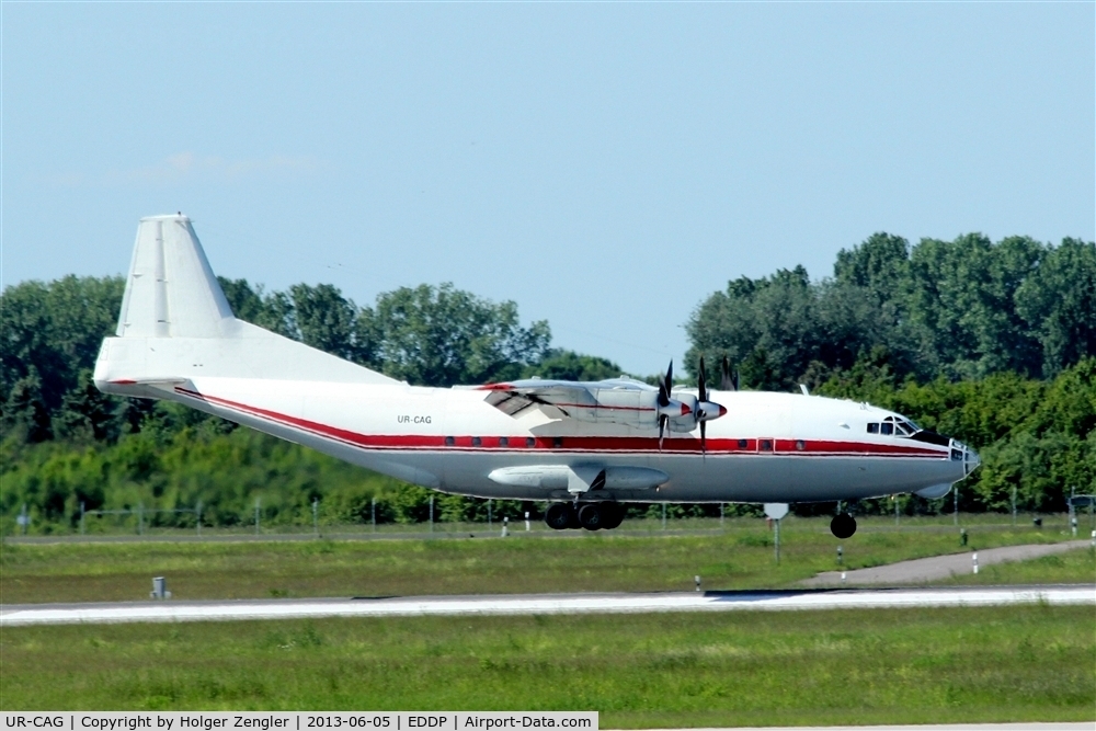 UR-CAG, 1969 Antonov An-12BK C/N 9346904, 44 years old girl is floating down rwy 08L...