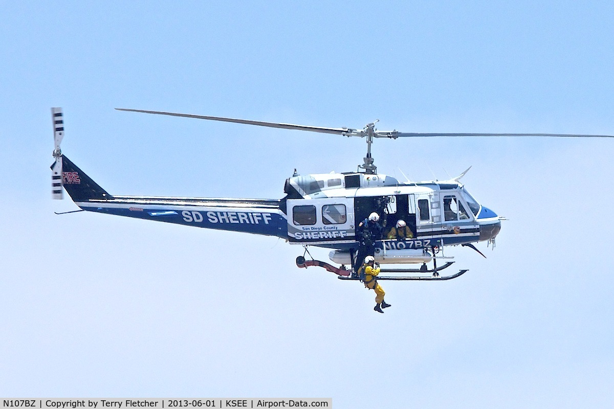 N107BZ, 1968 Bell 205A-1 C/N 30013, At 2013 Wings Over Gillespie Airshow in San Diego , California