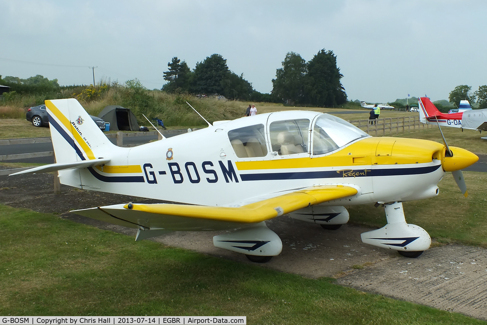 G-BOSM, 1970 Robin DR-253B Regent C/N 168, at the Real Aeroplane Club's Wings & Wheels fly-in, Breighton
