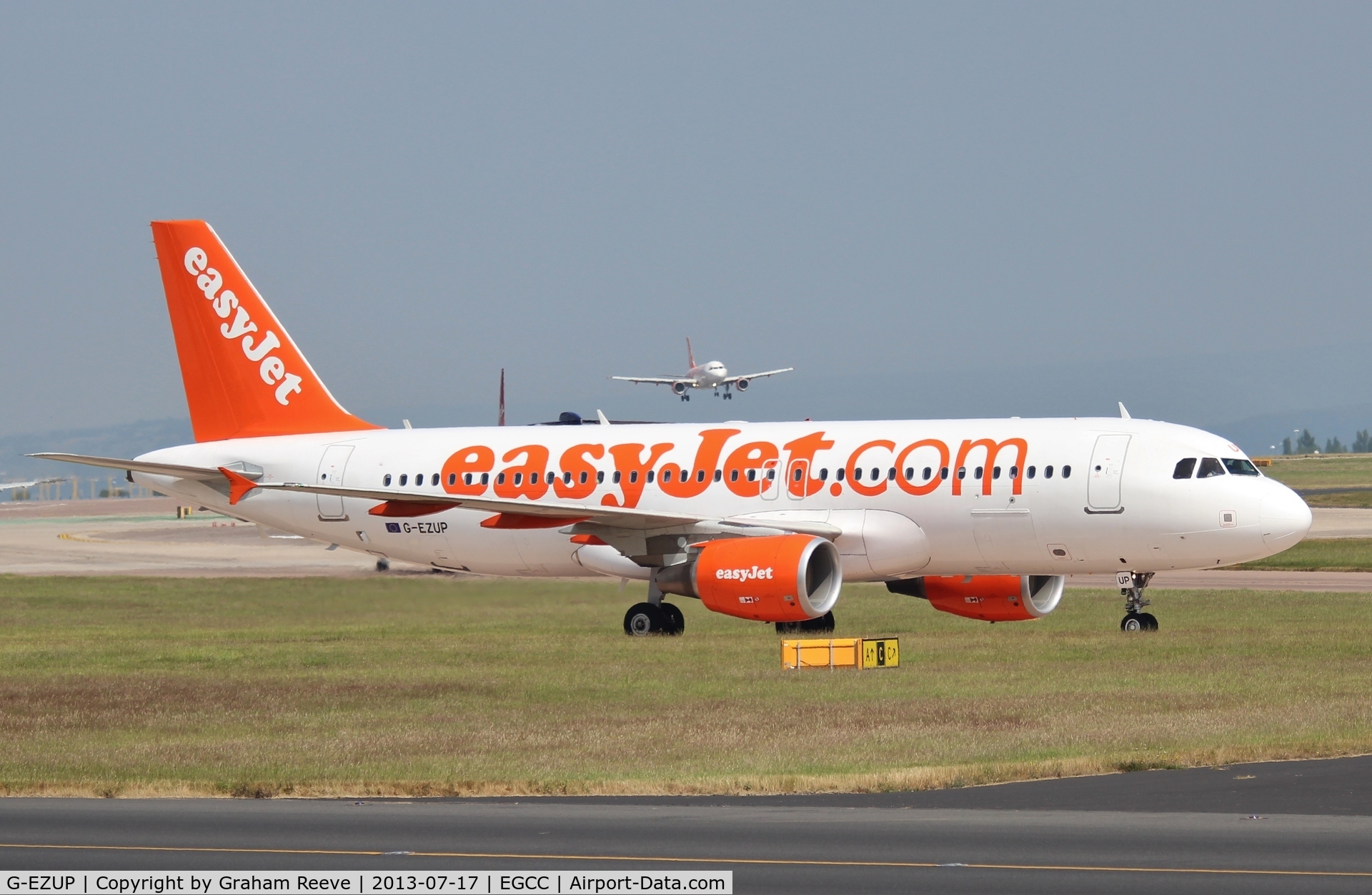 G-EZUP, 2012 Airbus A320-214 C/N 5056, Not on the grass but actually the taxi way.