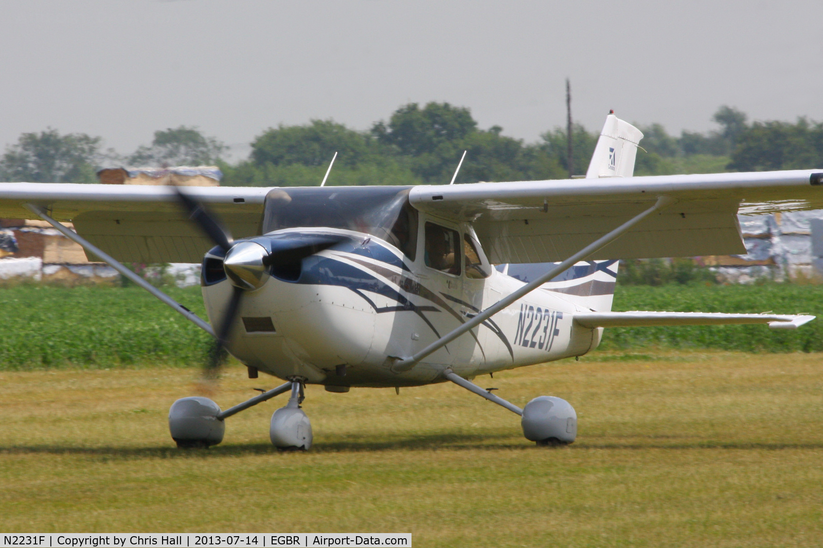 N2231F, 2007 Cessna 182T Skylane C/N 18281925, at the Real Aeroplane Club's Wings & Wheels fly-in, Breighton