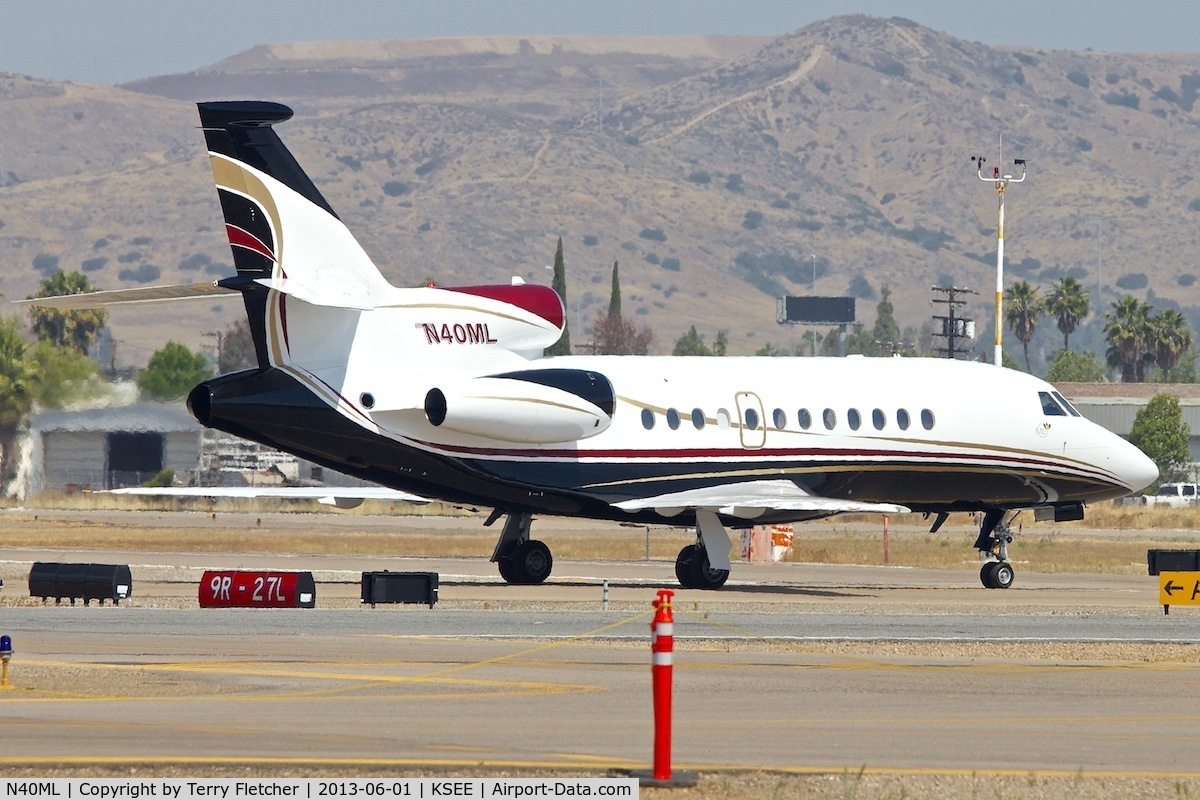 N40ML, Dassault Falcon 900EX C/N 46, At 2013 Wings Over Gillespie Airshow in San Diego , California