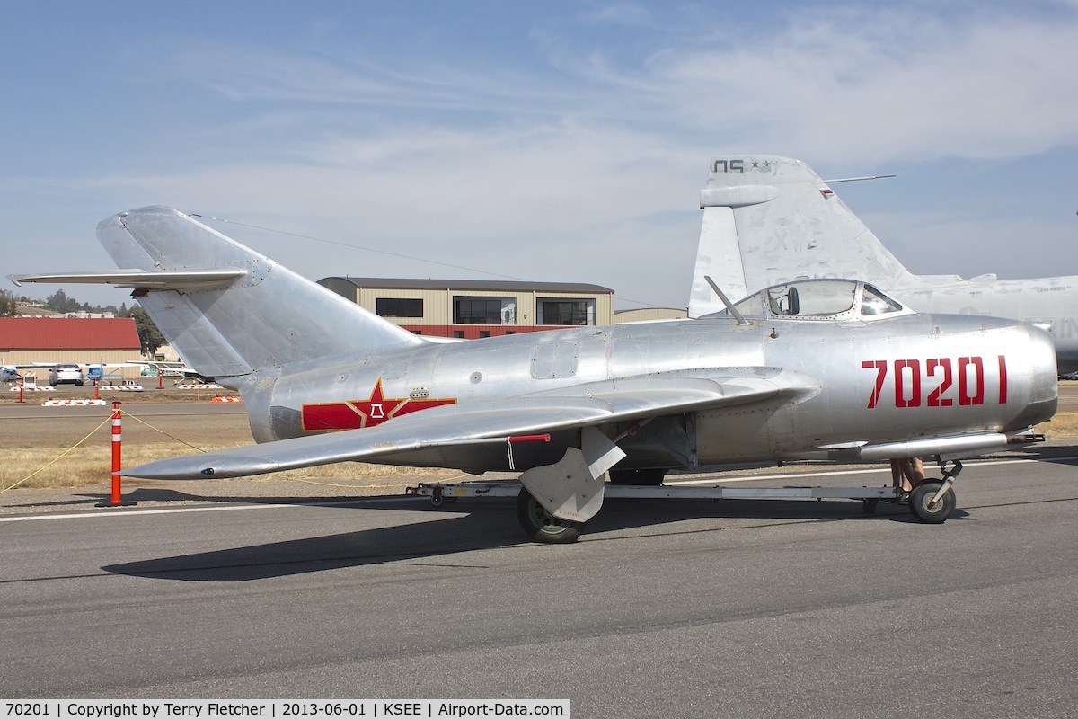 70201, Mikoyan-Gurevich MiG-15bis C/N 137085, At the 2013 Wings Over Gillespie Airshow in San Diego - California