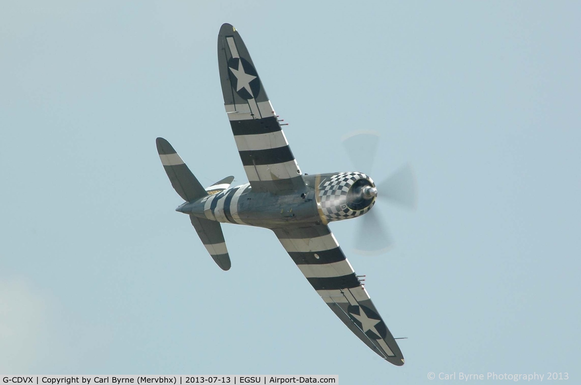 G-CDVX, 1942 Curtiss P-47G Thunderbolt C/N 21953, Flying as part of the 