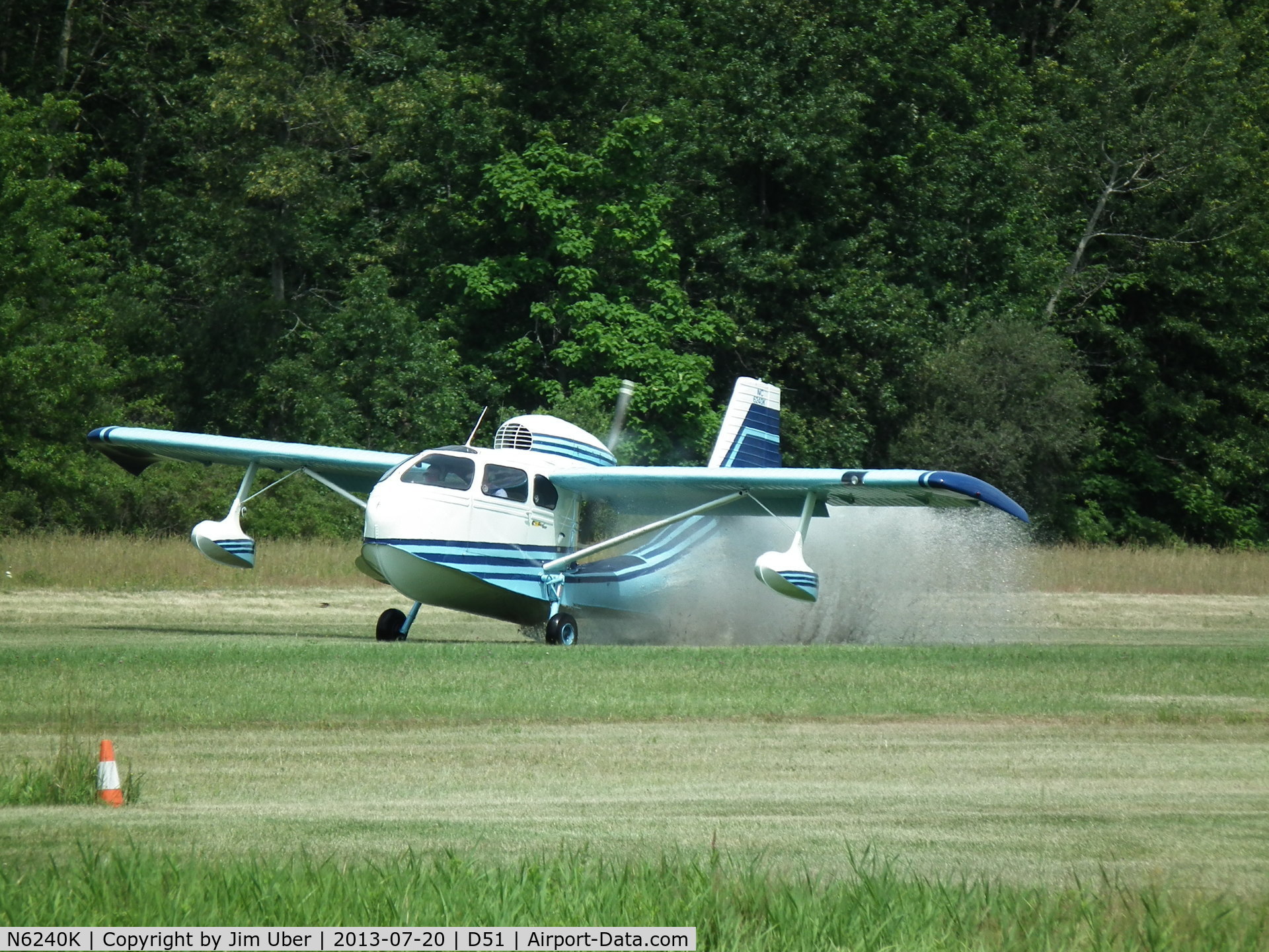N6240K, 1947 Republic RC-3 Seabee C/N 443, Coming Home- first landing on a very soggy Rwy 28 at Clarence Aerodrome