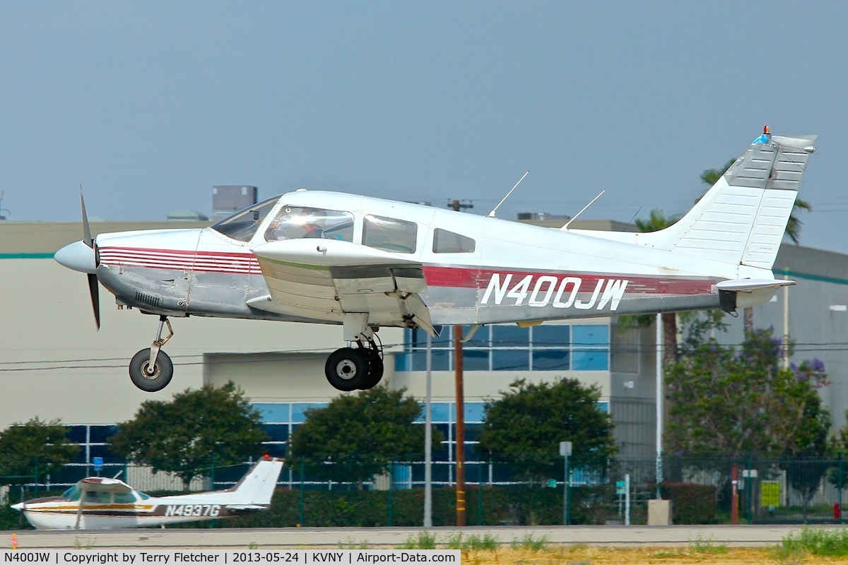 N400JW, 1974 Piper PA-28-180 C/N 28-7405276, At Van Nuys Airport in May 2013