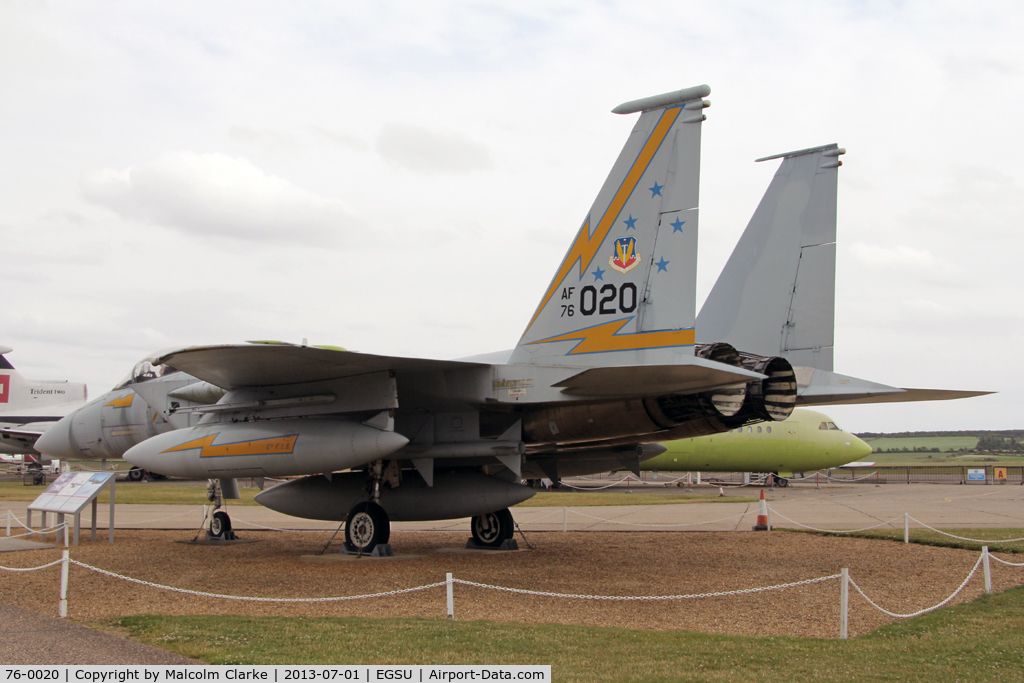 76-0020, 1976 McDonnell Douglas F-15A Eagle C/N 0199/A172, McDonnell Douglas F-15A Eagle, outside the American Air Museum, Duxford Airfield, July 2013.