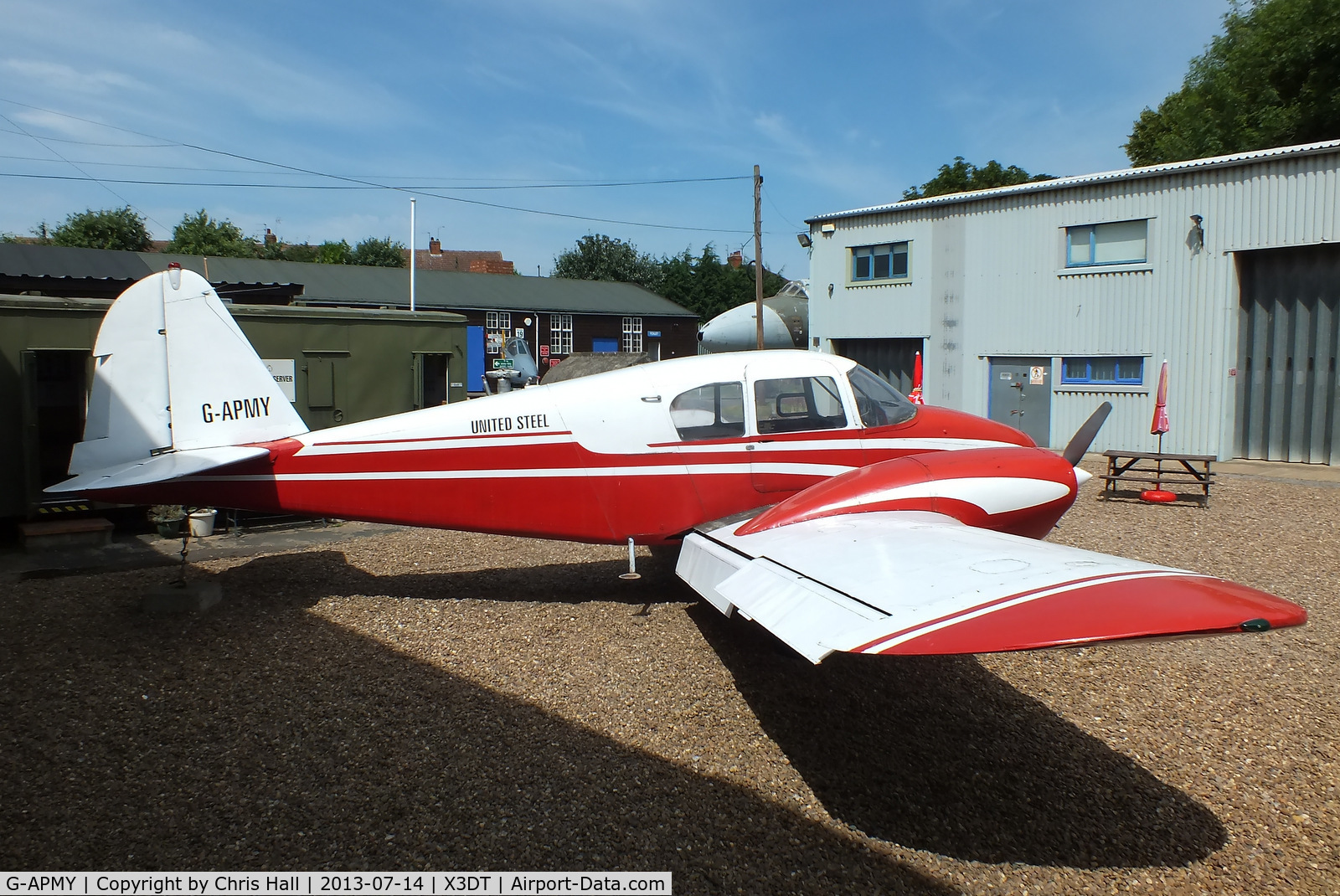 G-APMY, 1958 Piper PA-23-160 Apache C/N 23-1258, preserved at the South Yorkshire Aircraft Museum, AeroVenture, Doncaster