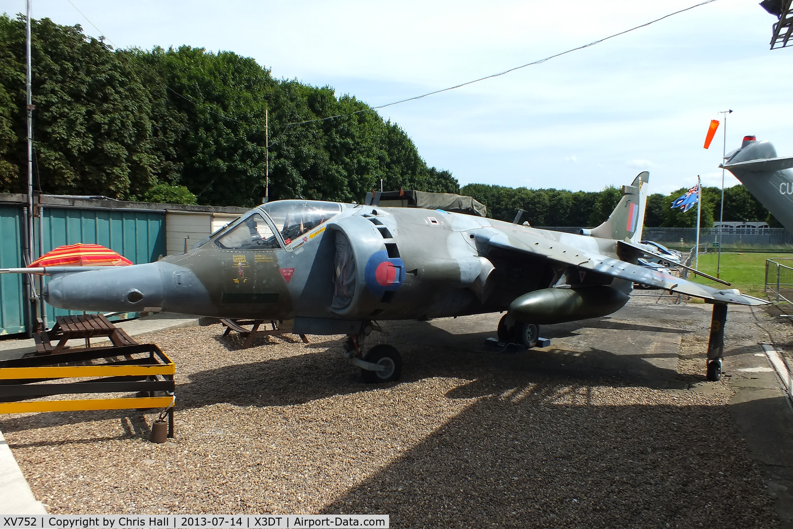 XV752, 1969 Hawker Siddeley Harrier GR.3 C/N 712015, preserved at the South Yorkshire Aircraft Museum, AeroVenture, Doncaster