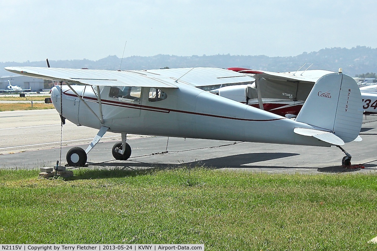 N2115V, 1948 Cessna 120 C/N 14340, Cessna 120 at Van Nuys Airport