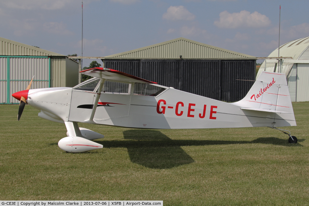 G-CEJE, 2007 Wittman W-10 Tailwind C/N PFA 031-14003, Wittman W-10 Tailwind. Fishburn Airfield, July 2013.