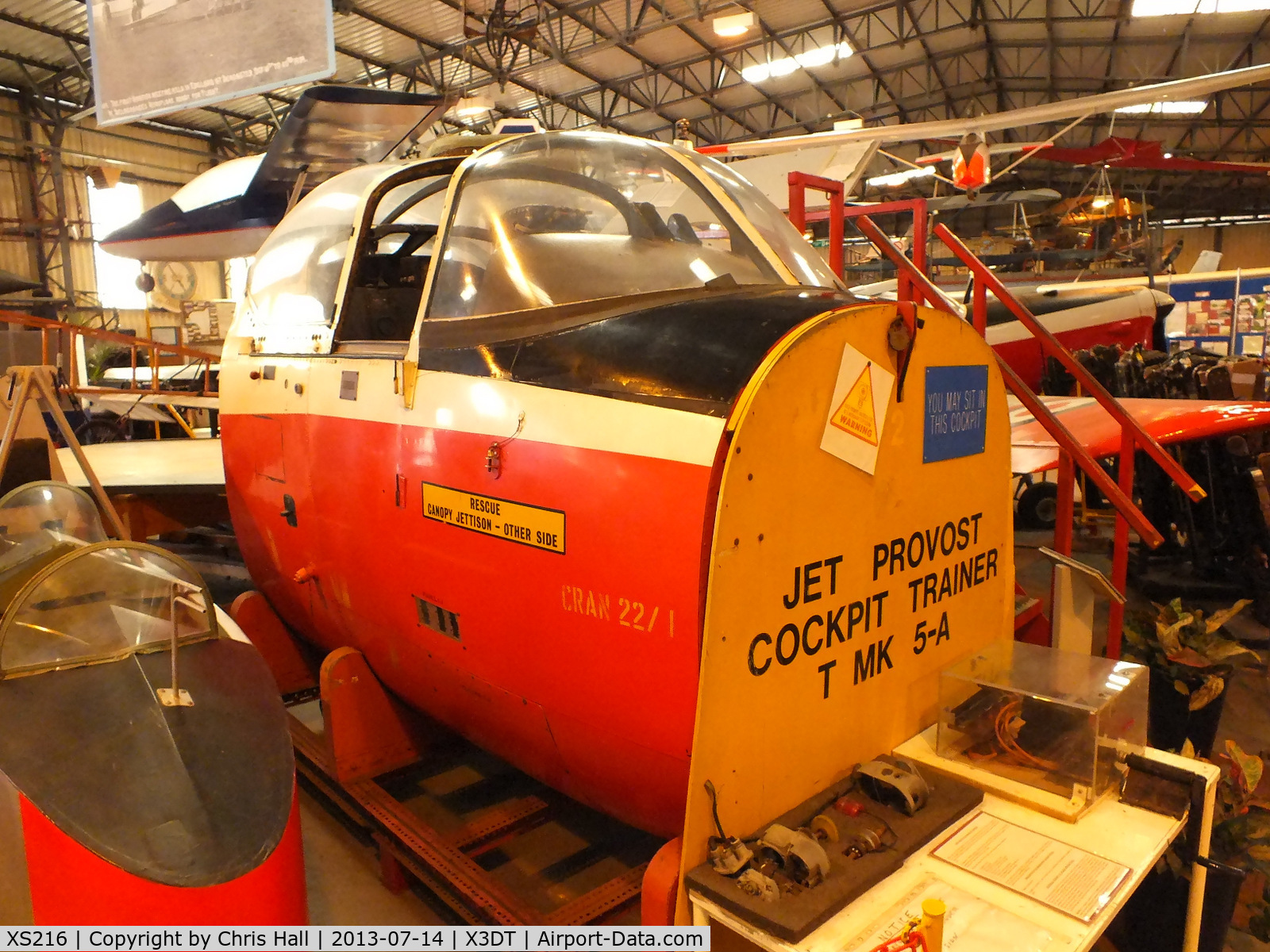 XS216, 1964 BAC 84 Jet Provost T.4 C/N PAC/W/23893, preserved at the South Yorkshire Aircraft Museum, AeroVenture, Doncaster
