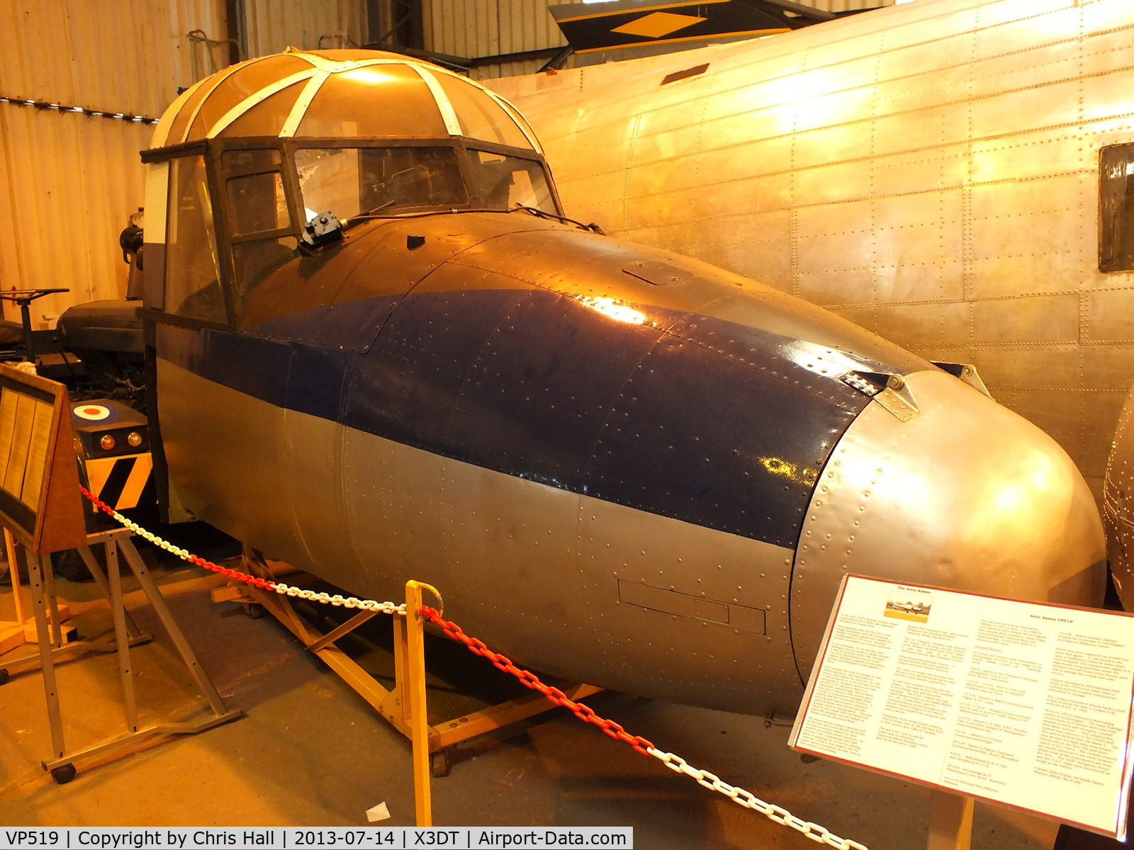 VP519, Avro Anson C19 C/N Not found VP519, preserved at the South Yorkshire Aircraft Museum, AeroVenture, Doncaster