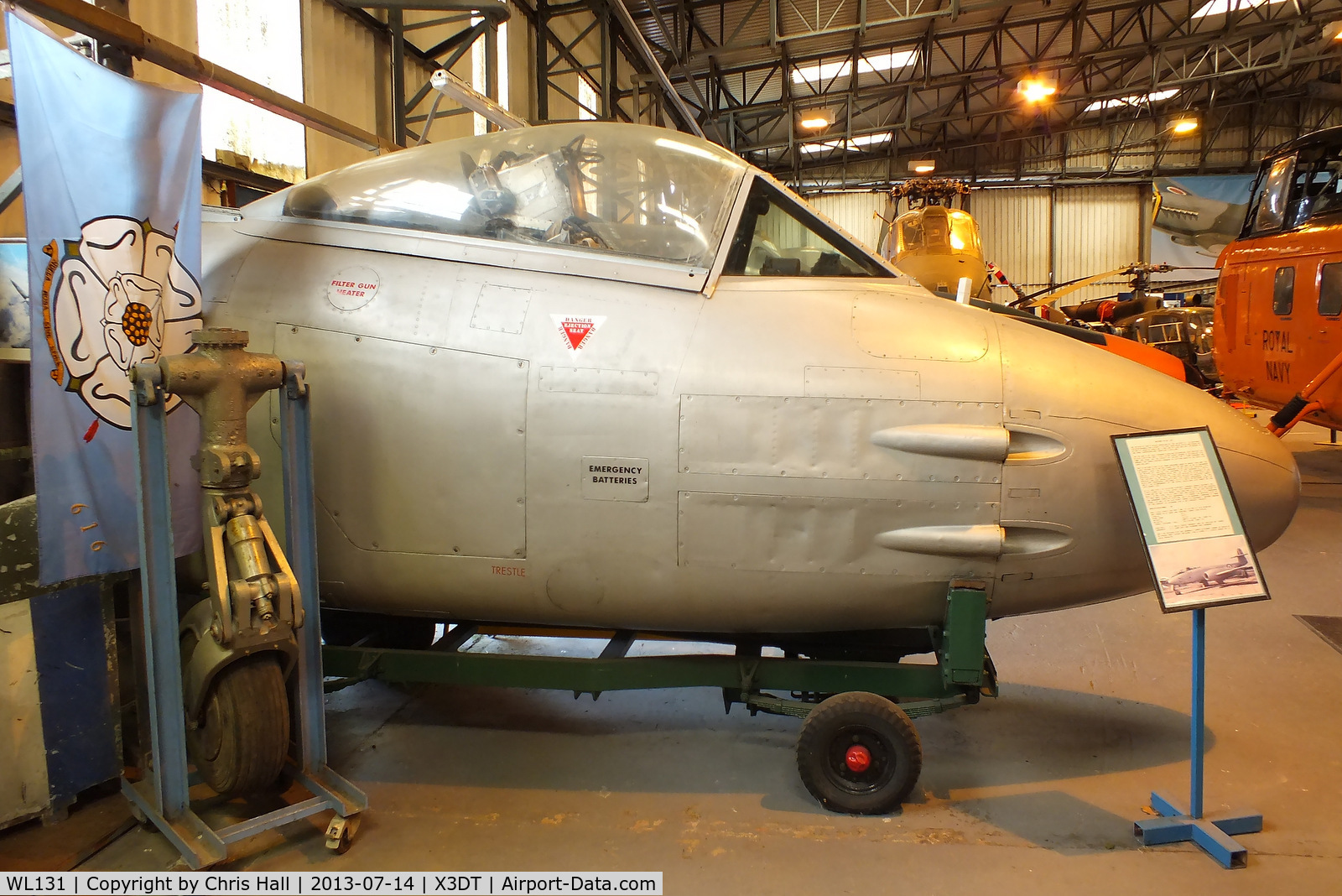 WL131, 1953 Gloster Meteor F8 C/N Not found WL131, preserved at the South Yorkshire Aircraft Museum, AeroVenture, Doncaster