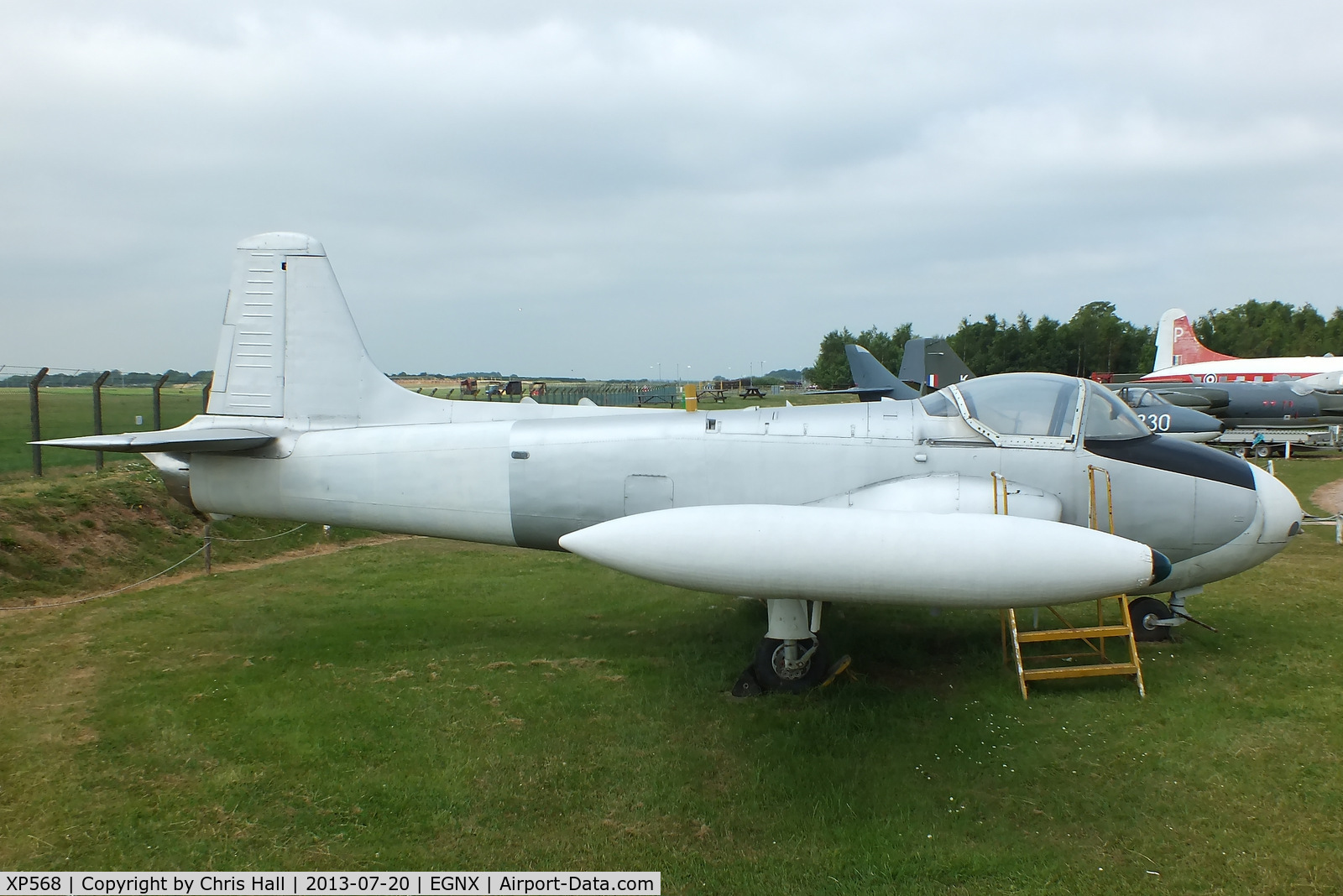 XP568, 1961 BAC 84 Jet Provost T.4 C/N PAC/W/15527, Preserved at the East Midlands Aeropark