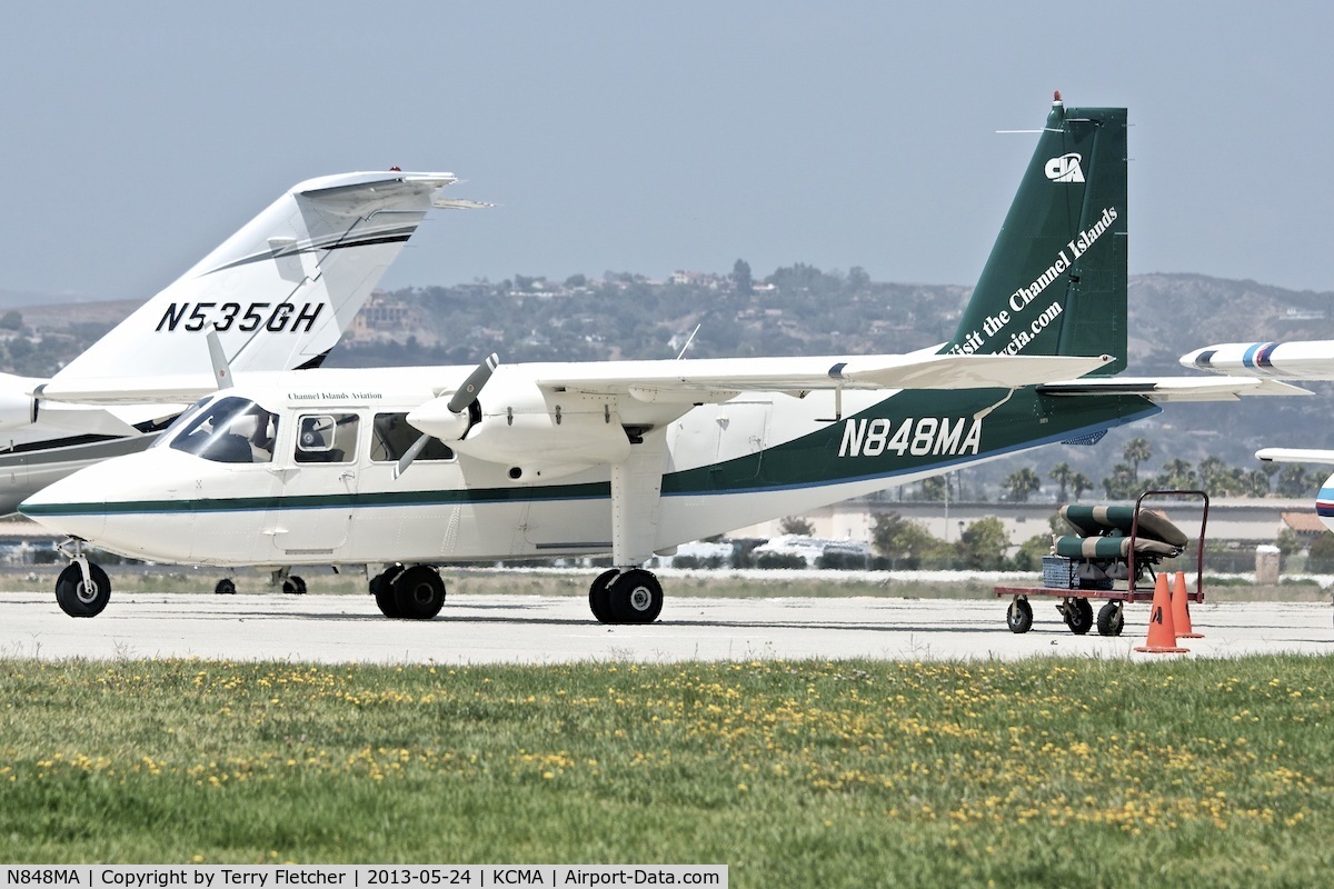 N848MA, 1989 Britten-Norman BN-2B Islander C/N 2210, At Camarillo Airport , California