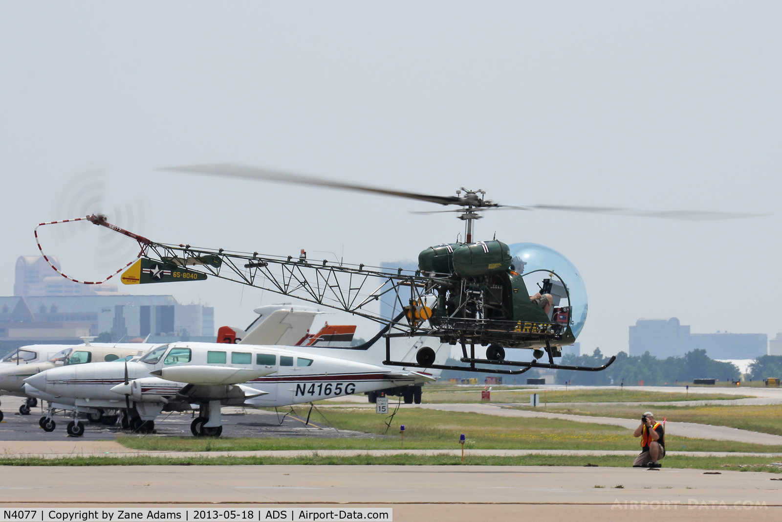 N4077, 1965 Bell 47G-3B-1 Sioux C/N 3473, Cavanaugh Flight Museum, Warbirds over Addison 2013