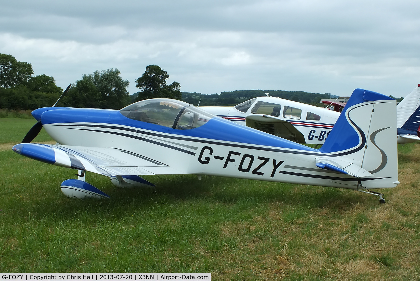 G-FOZY, 2012 Vans RV-7 C/N PFA 323-14150, at the Stoke Golding stakeout 2013