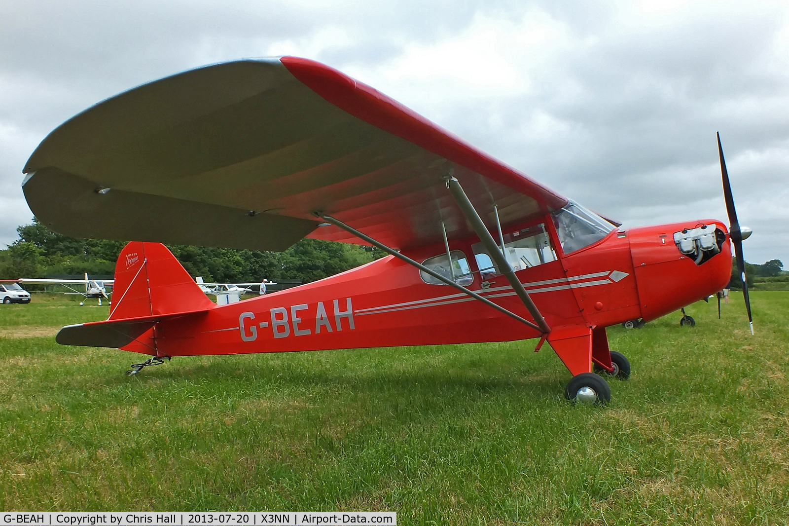G-BEAH, 1946 Auster J-2 Arrow C/N 2366, at the Stoke Golding stakeout 2013