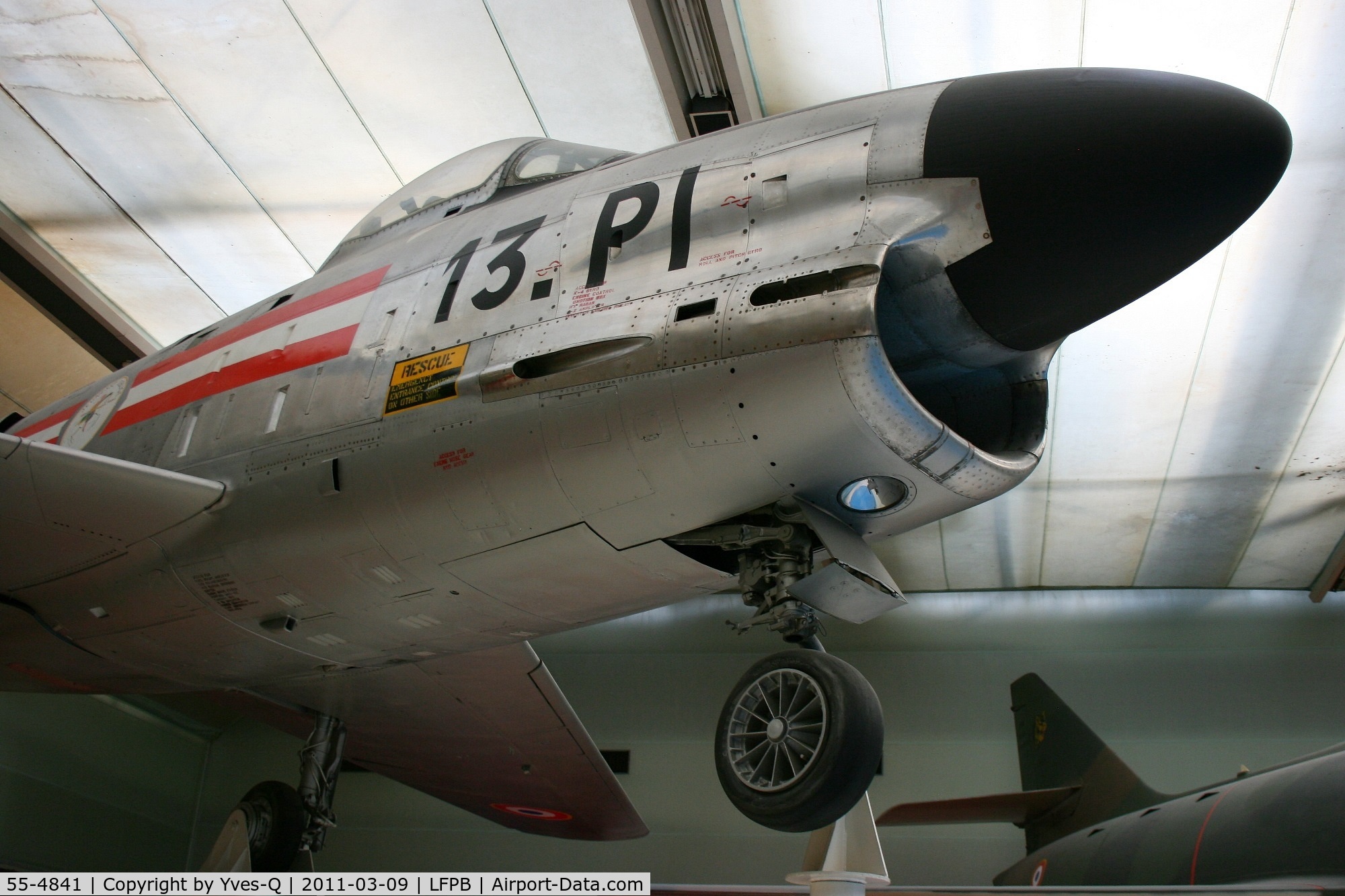 55-4841, 1955 North American F-86K Sabre C/N 221-81, North American F-86 K Sabre, Air & Space Museum Paris-Le Bourget (LFPB)