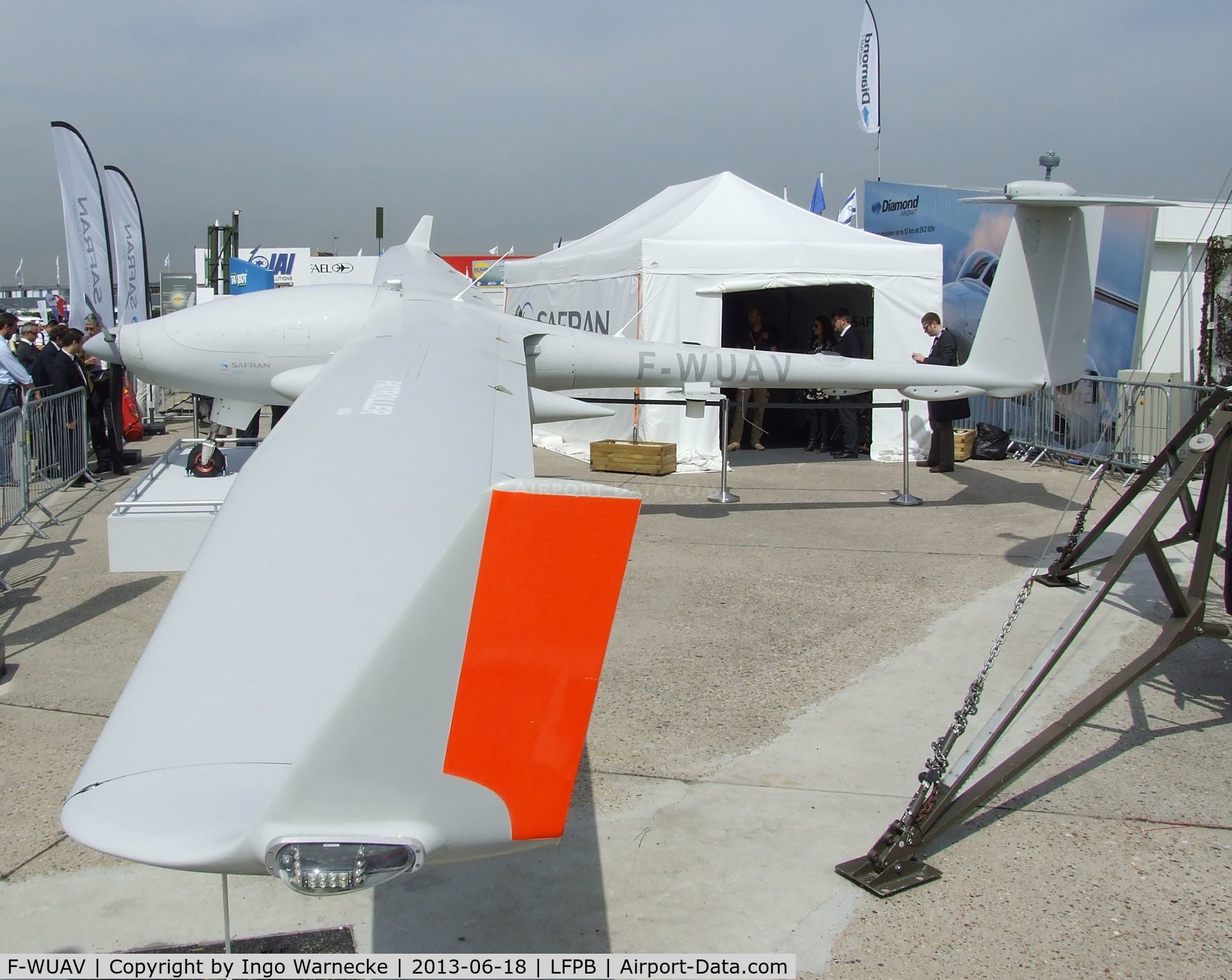 F-WUAV, 2009 Sagem S15 UAV Patroller V1 C/N 005, Stemme / Sagem S15 Patroller V1 UAV at the Aerosalon 2013, Paris