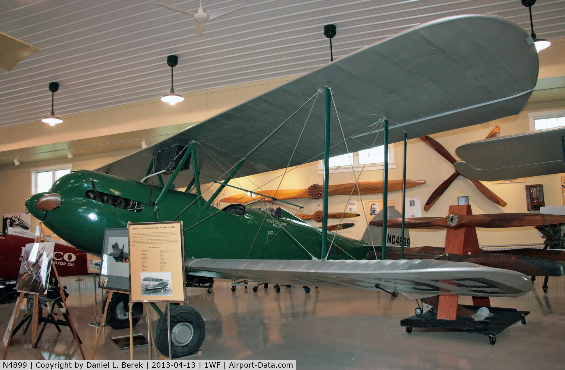 N4899, 1928 Waco GXE C/N 1464, This beauty is preserved at the Waco Aircraft Museum, at her birthplace, Troy, OH.