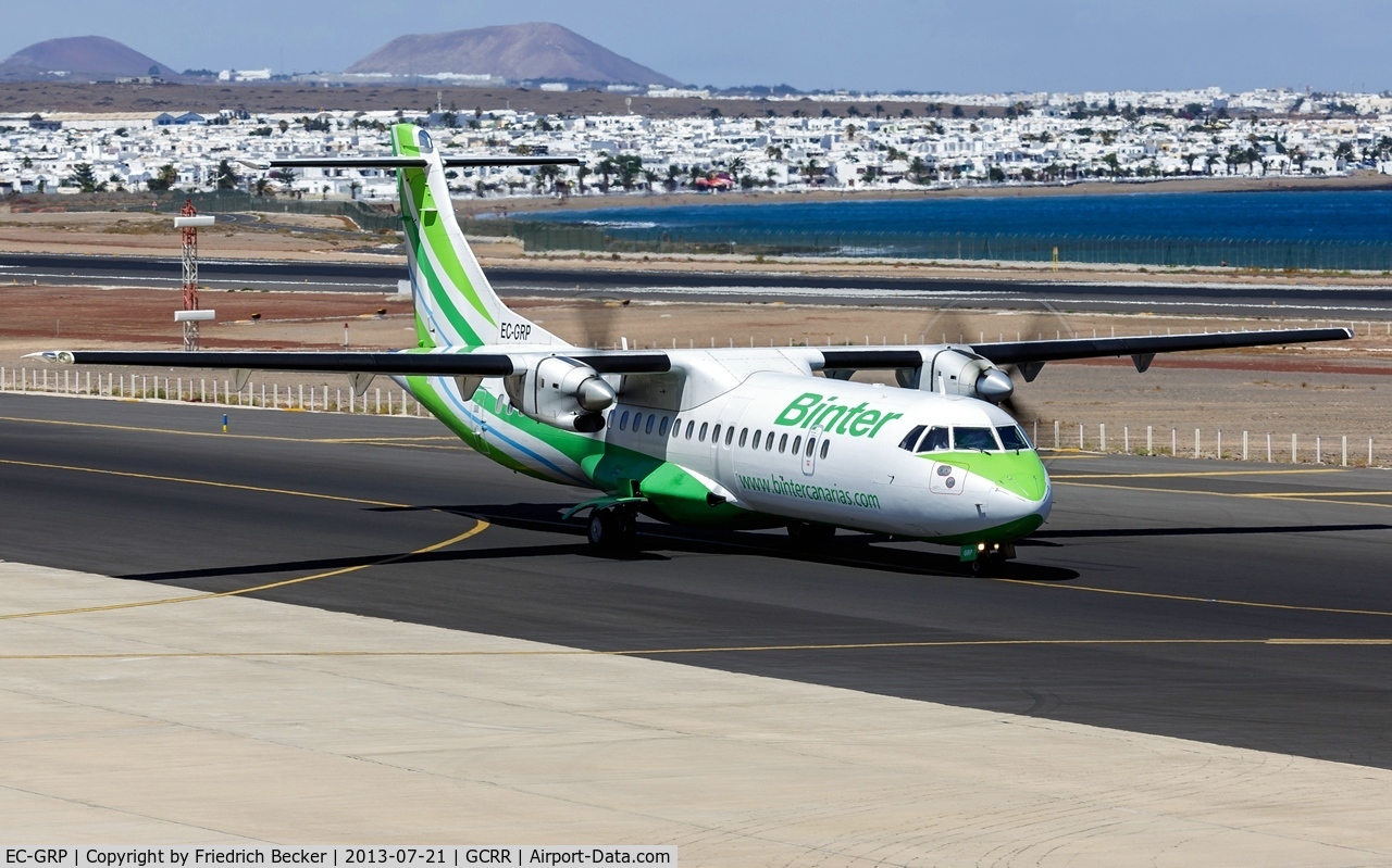 EC-GRP, 1996 ATR 72-202 C/N 488, taxying to the active