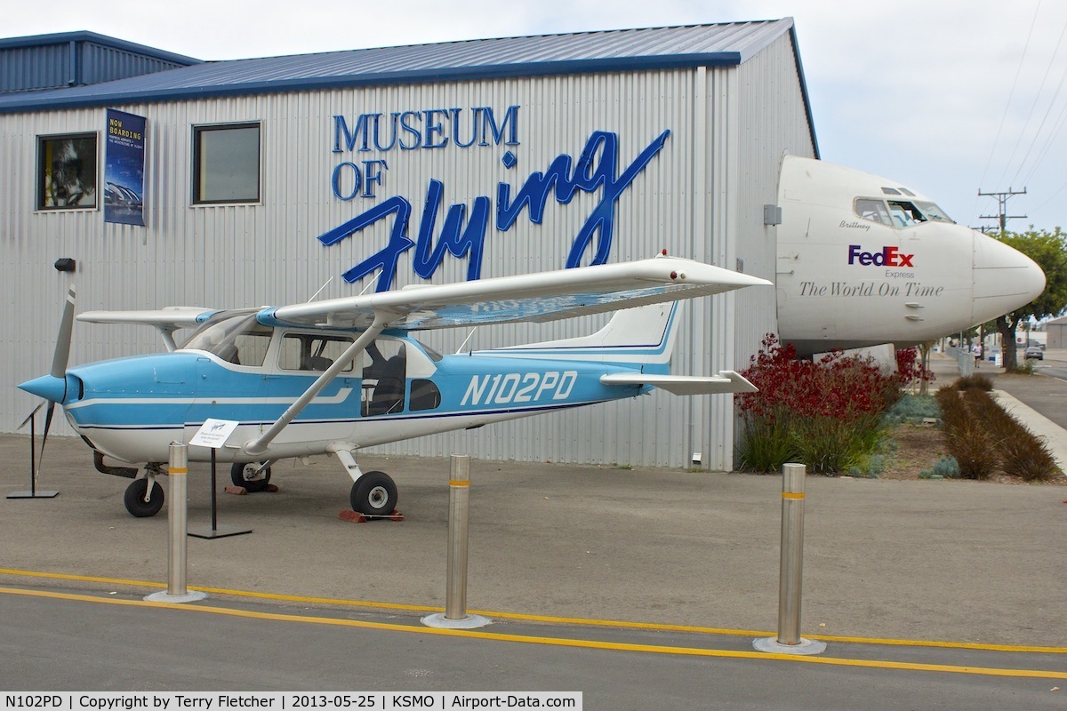 N102PD, 1973 Cessna 172M C/N 17261108, Exhibited in the Museum of Flying in Santa Monica Airport