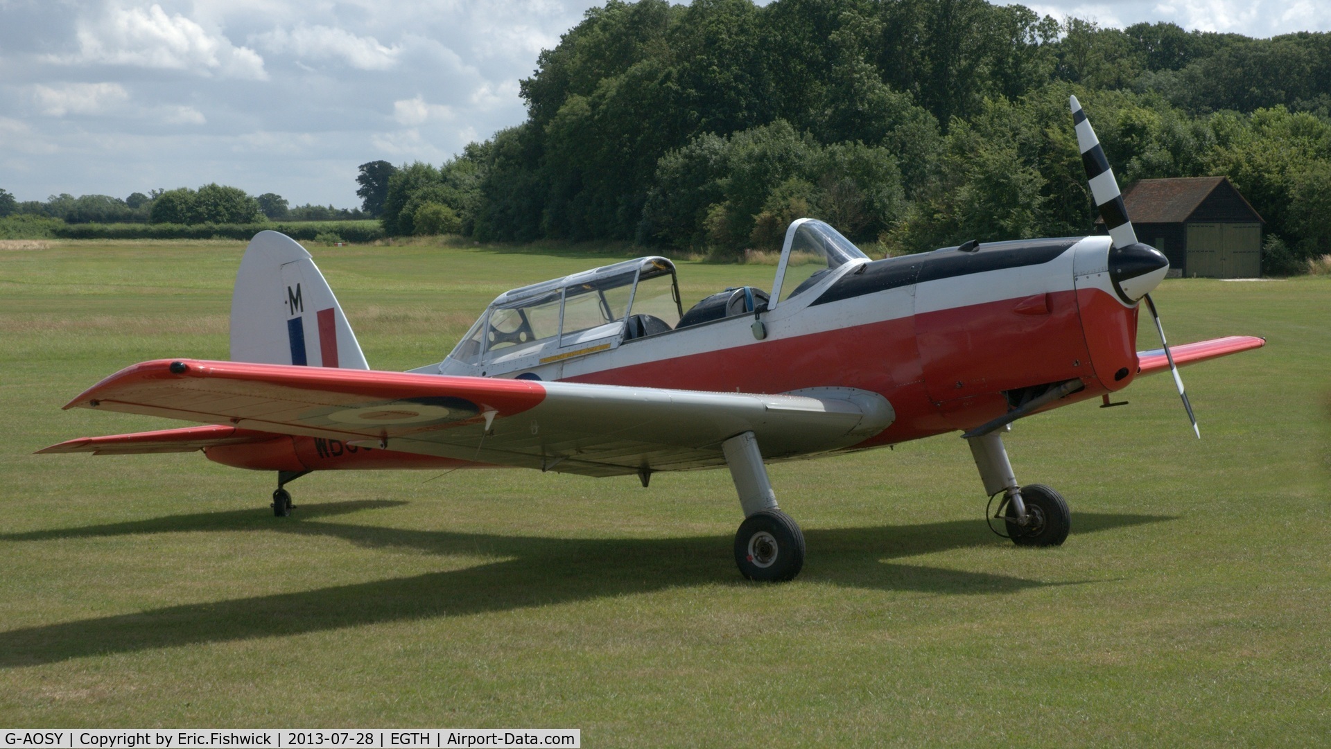 G-AOSY, 1950 De Havilland DHC-1 Chipmunk T.10 C/N C1/0037, 3. WB585 at The Shuttleworth Collection Wings & Wheels Flying Day, July 2013.