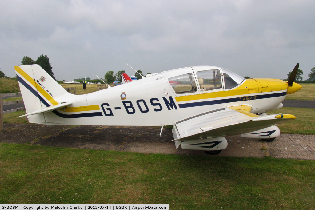 G-BOSM, 1970 Robin DR-253B Regent C/N 168, Robin DR-253B Regent at The Real Aeroplane Company's Wings & Wheels Fly-In, Breighton Airfield, July 2013.