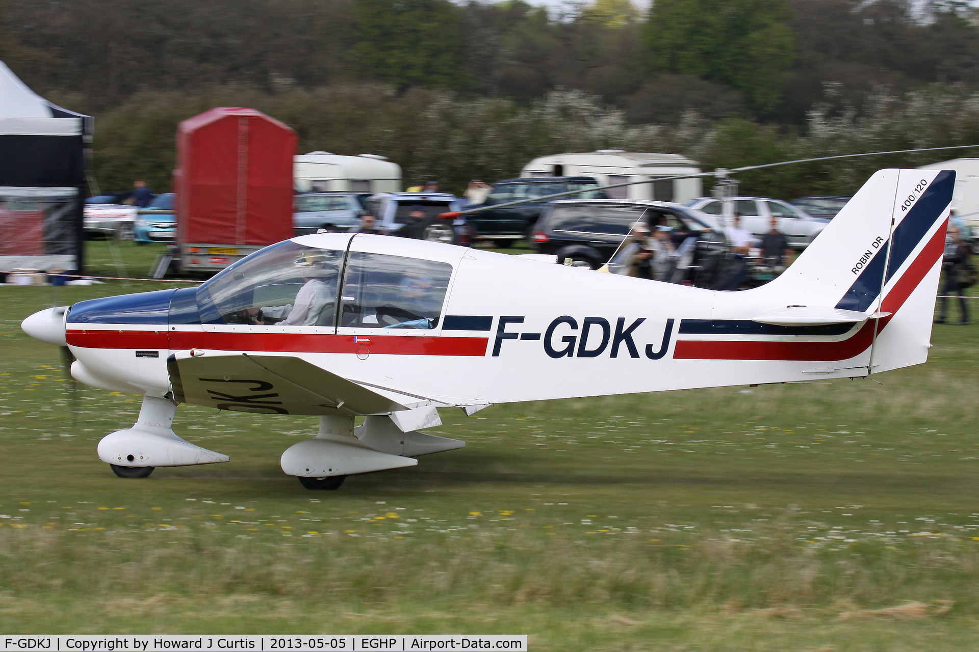 F-GDKJ, 1983 Robin DR-400-120 Petit Prince C/N 1612, Privately owned. At the microlight trade fair.