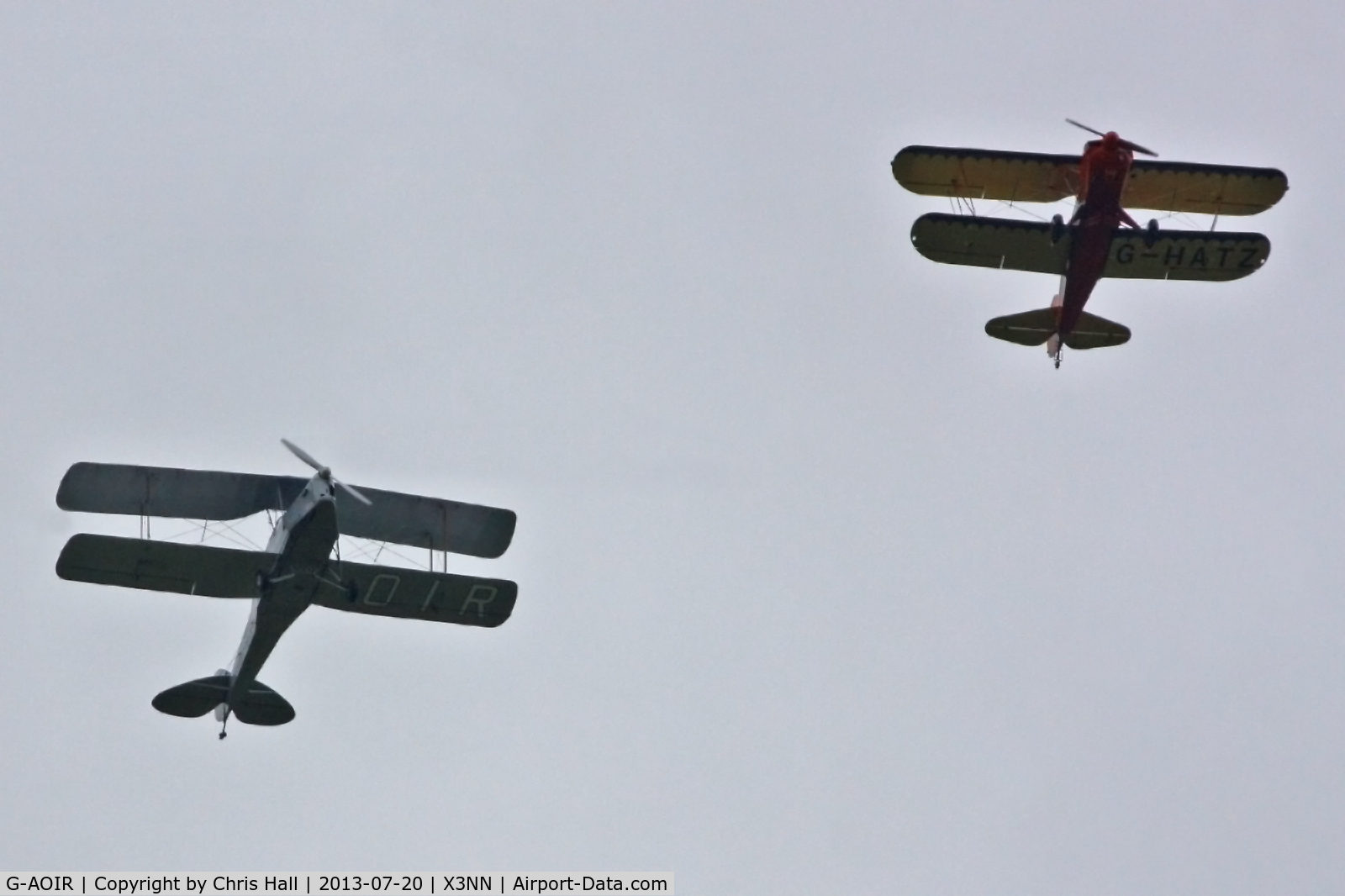 G-AOIR, 1943 Thruxton Jackaroo C/N 82882, arriving at the Stoke Golding stakeout 2013 with G-HATZ