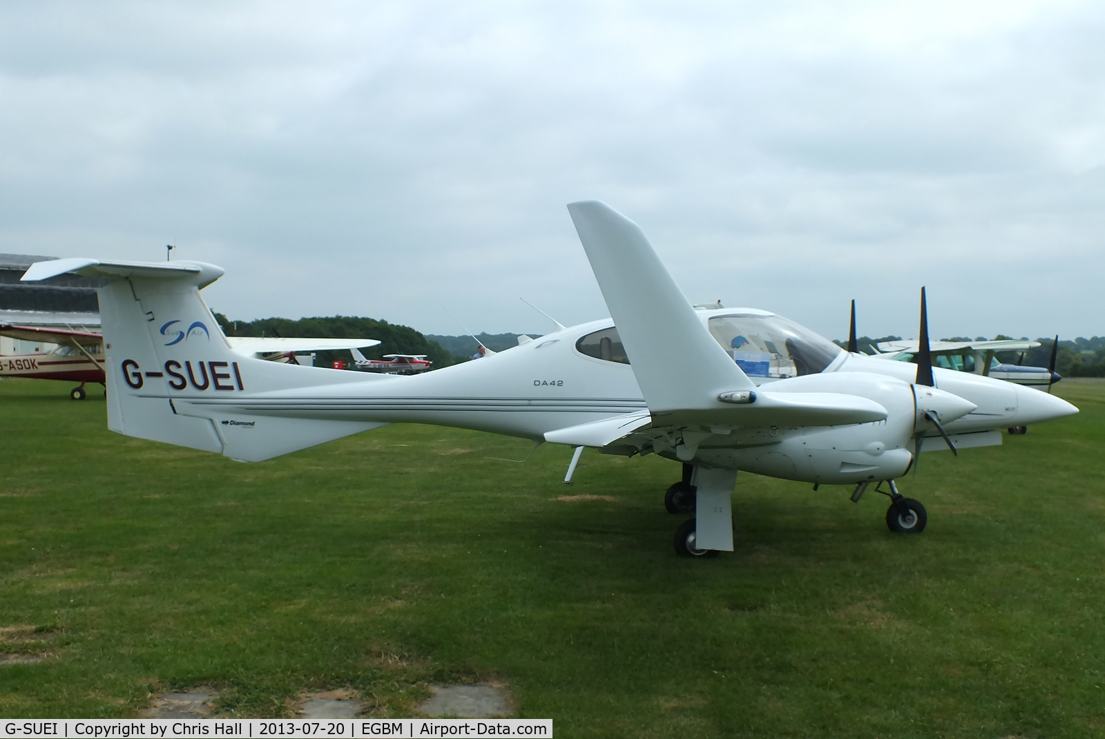 G-SUEI, 2009 Diamond DA-42 Twin Star C/N 42.415, at the Tatenhill Charity Fly in