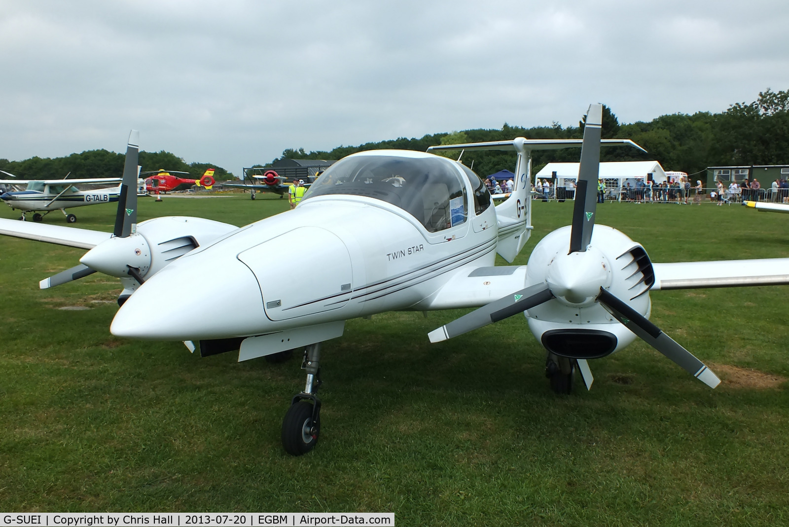 G-SUEI, 2009 Diamond DA-42 Twin Star C/N 42.415, at the Tatenhill Charity Fly in