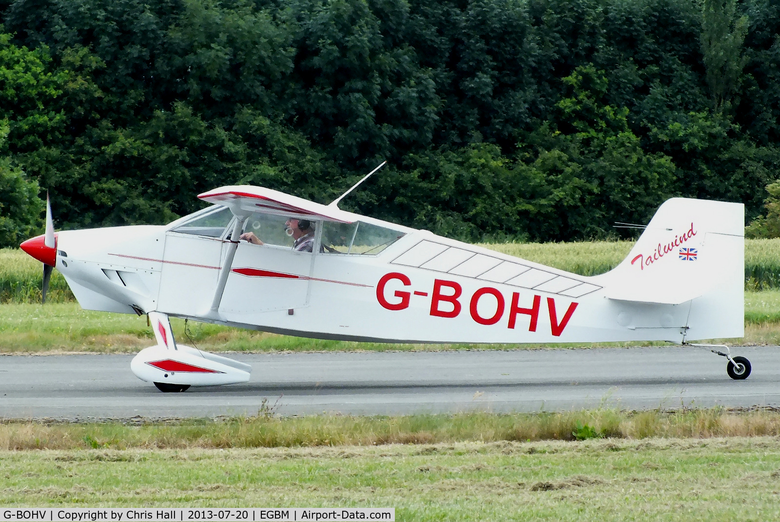 G-BOHV, 1990 Wittman W-8 Tailwind C/N PFA 031-11151, at the Tatenhill Charity Fly in