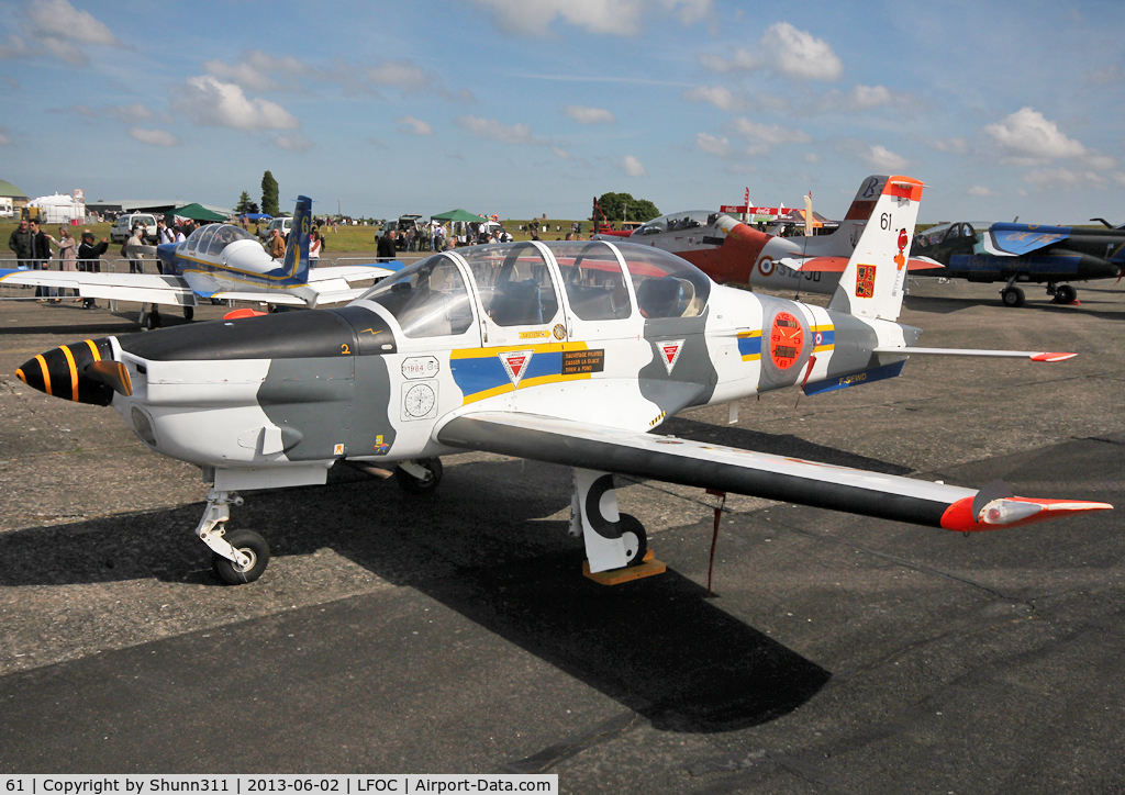 61, Socata TB-30 Epsilon C/N 61, Used as static aircraft during LFOC Open Day 2013... Stored aircraft now... Special 500000th hours c/s
