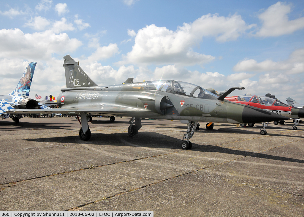 360, Dassault Mirage 2000N C/N 338, Used as a static aircraft during LFOC Open Day 2013... Aircraft is now stored and with special Limousin tail c/s