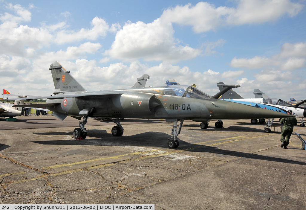 242, Dassault Mirage F.1CT C/N 242, Used as a static aircraft during LFOC Open Day 2013... Aircraft is now stored...