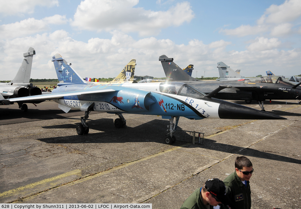 628, Dassault Mirage F.1CR C/N 628, Used as a static aircraft during LFOC Open Day 2013... Wearing special c/s, it is now stored...